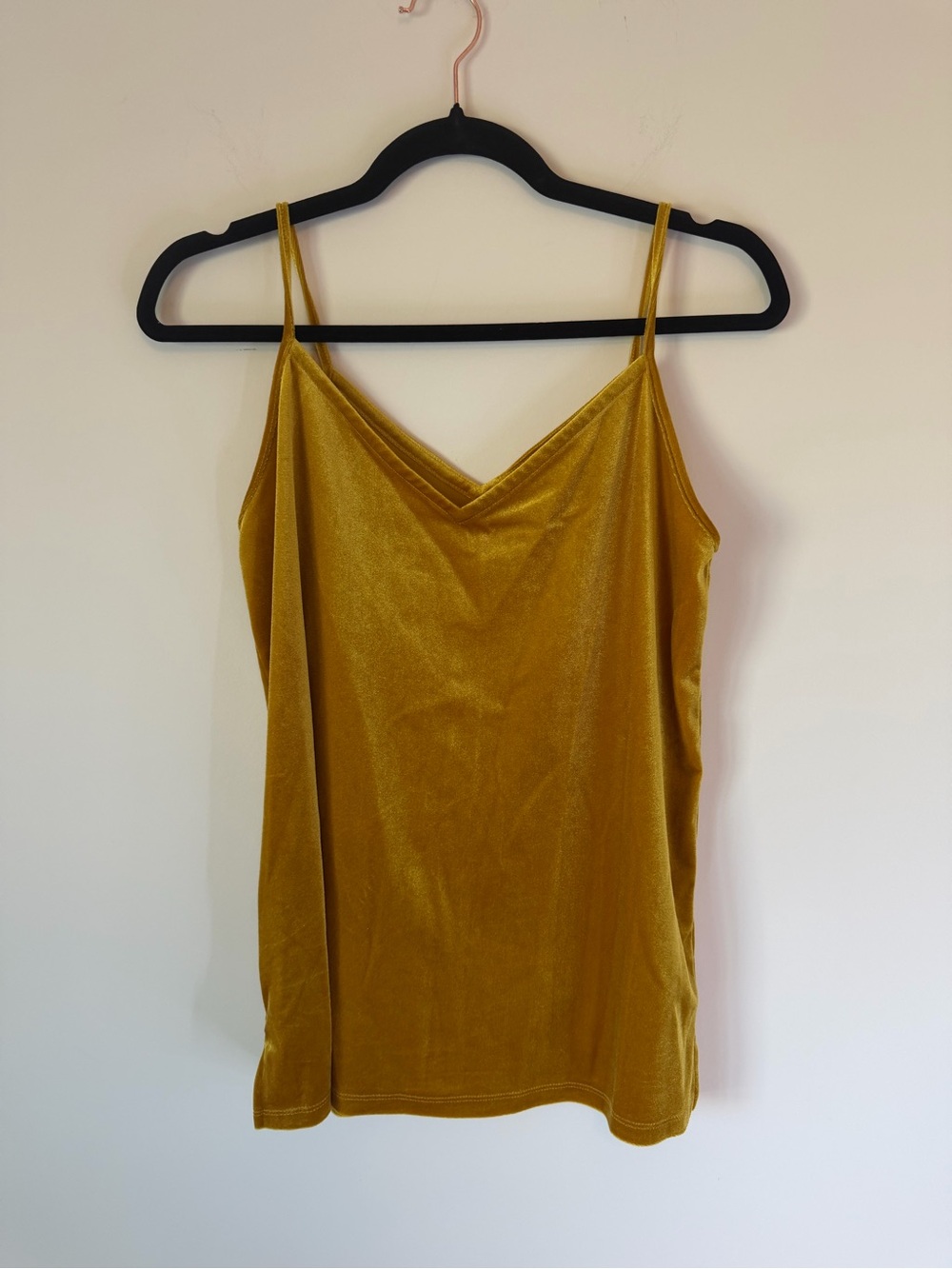 Old Navy Velvet V-Neck Cami - Mustard Yellow